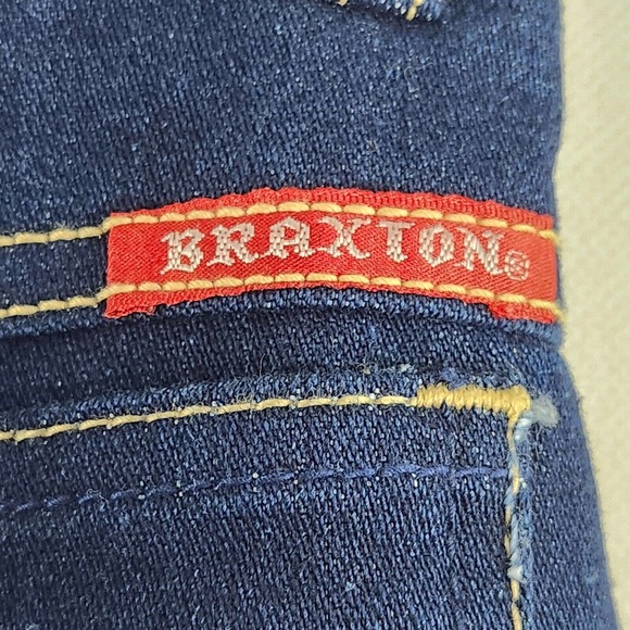 Vintage Braxton Jeans High Rise Dark Wash Blue Denim Size 7 Runs SMALL 25" Waist - Picture 11 of 16